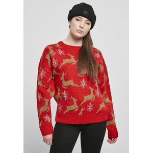 Sweater - Gebreid - Rood - Acryl/Polyester - Oversized Snit