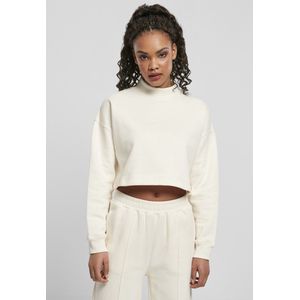 Urban Classics - Oversized High Neck Crew Crop Sweater/Trui - Creme
