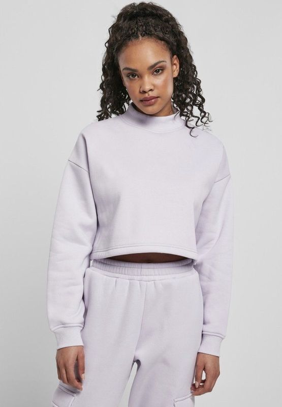 Urban Classics - Oversized High Neck Crew Crop Sweater/Trui - Paars