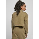 Urban Classics - Oversized High Neck Crew Crop Sweater/Trui - Groen