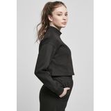 Urban Classics - Oversized High Neck Crew Crop Sweater/Trui - Zwart