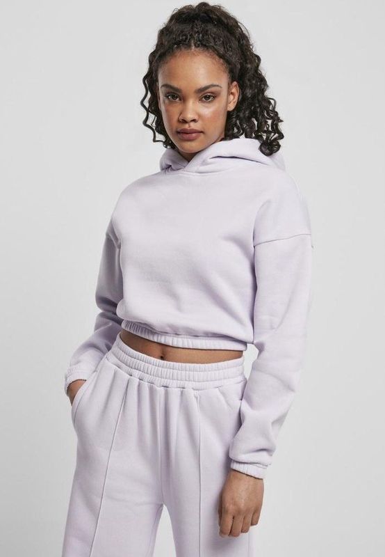 Urban Classics - Short Oversized Sweat Crop Hoodie - Paars
