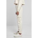 Urban Classics Dames joggingbroek- High Waist Cargo Creme