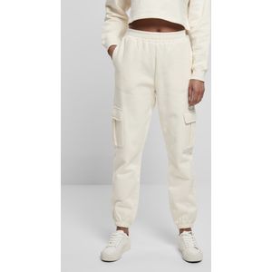 Urban Classics Dames joggingbroek- High Waist Cargo Creme