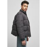 Urban Classics - Cropped Puffer Jas - Zwart - Heren - Gewatteerd