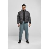 Urban Classics - Cropped Puffer Jas - Zwart - Heren - Gewatteerd