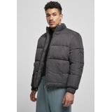 Urban Classics - Cropped Puffer Jas - Zwart - Heren - Gewatteerd