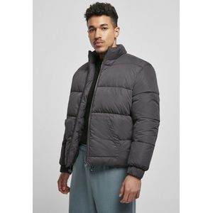 Urban Classics - Cropped Puffer Jas - Zwart - Heren - Gewatteerd