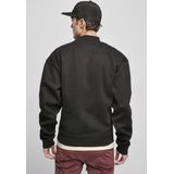 Urban Classics - Mock Neck Crew Sweatshirt - Oversized - Zwart - Brushed Fleece