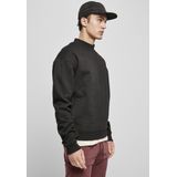 Urban Classics - Mock Neck Crew Sweatshirt - Oversized - Zwart - Brushed Fleece