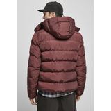 Urban Classics - Gewatteerde Herenjas - Zwart - Imitatiedons - Met Capuchon