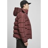 Urban Classics - Gewatteerde Herenjas - Zwart - Imitatiedons - Met Capuchon