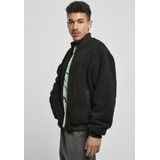 Urban Classics - Herenjas - Sherpa - Zwart - Polyester - Extra Grote Pasvorm
