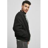 Urban Classics - Herenjas - Sherpa - Zwart - Polyester - Extra Grote Pasvorm