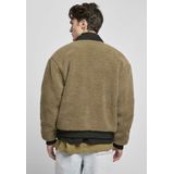 Urban Classics - Boxy Sherpa Jas - Grijs - 100% Polyester