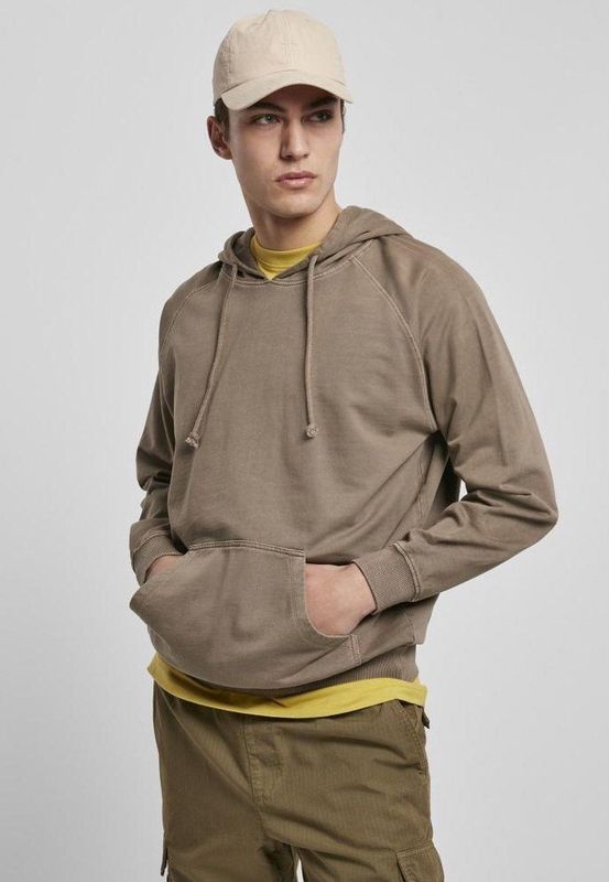 Urban Classics - Overdyed Hoodie/trui - Beige/Groen