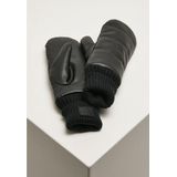 Urban Classics Unisex Puffer imitatie lederen handschoenen handschoenen, zwart, S/M