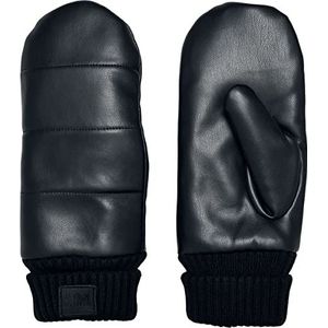 Urban Classics Puffer Imitation Leather Gloves handschoenen, uniseks, zwart, maat L - XL