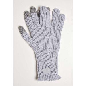Urban Classics Uniseks gebreide wollen mix Smart Gloves Handschoenen, HEATHERGREY, S/M