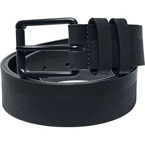 Urban Classics Uniseks riem voor mannen en vrouwen met gesp, imitatieleer met reliëf, leren basic riem, verkrijgbaar in 3 kleuren, maten S/M en L/XL, zwart, S/M