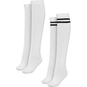 Urban Classics - College 2-pack Lange sokken - 35/38 - Wit