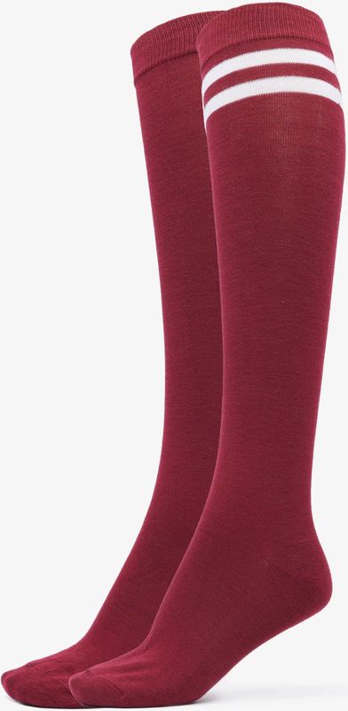 Urban Classics - College Sokken - Bordeauxrood - 2-Pack