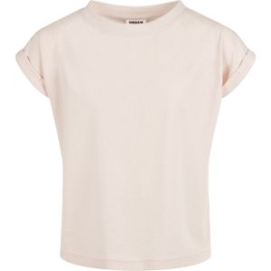 Urban Classics - Organic Extended Shoulder Kinder T-shirt - Kids 110 - Roze