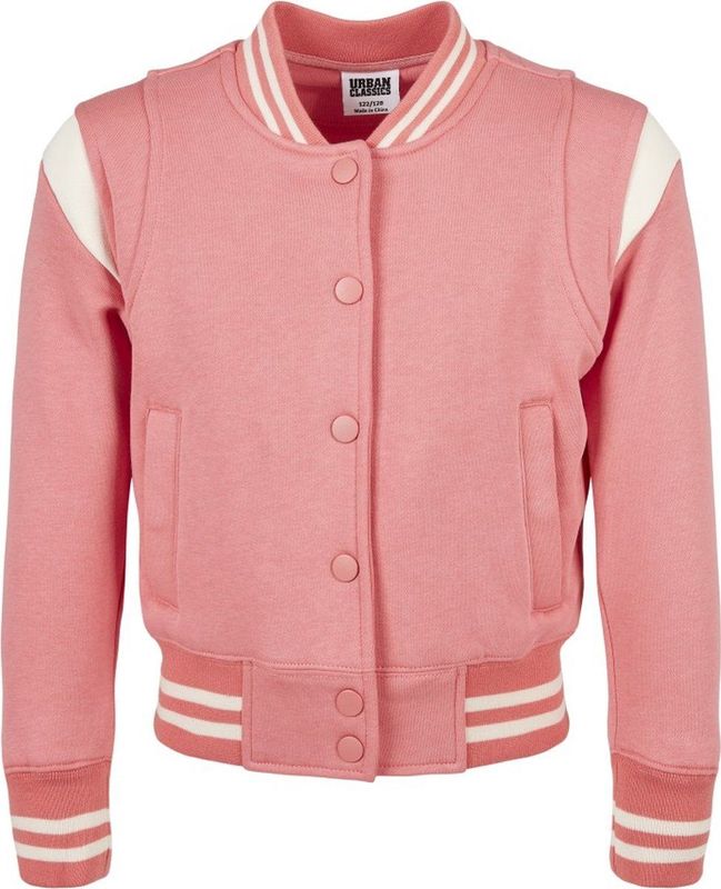 Urban Classics - Inset College Sweat Kinder Jacket - Kids - Roze