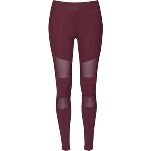 Urban Classics - Tech Mesh Kinder Legging - Kids - Bordeaux rood