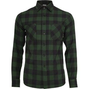Urban Classics - Checked Flanel Shirt - Zwart/Wit - Jongens