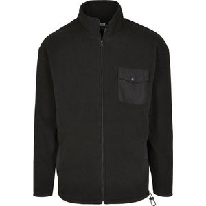 Urban Classics - Boys Polar Fleece Track Kinder Jacket - Kids - Zwart