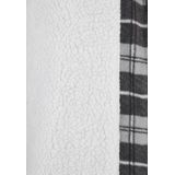 Urban Classics - Plaid Teddy Lined Shirt - Herenjas - Zwart/Wit