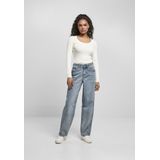 Urban Classics - High Waist 90' Denim Wijde broek Blauw