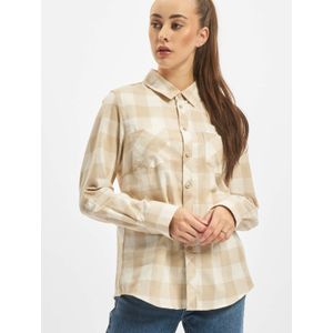 Urban Classics - Turnup Checked Flanell Blouse - Creme