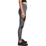 Urban Classics - Tech Mesh AOP blackzen Sportlegging - Zwart