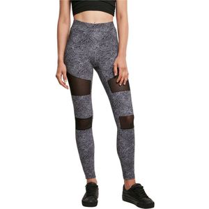 Urban Classics - Tech Mesh AOP blackzen Sportlegging - Zwart