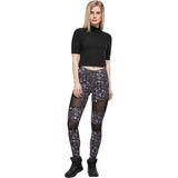 Urban Classics - Tech Mesh AOP blackuniverse Sportlegging - Zwart