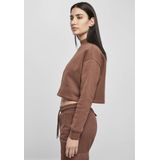 Urban Classics - Oversized Sweat High Neck Crew bark Crop Sweater/Trui - Bruin