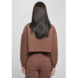 Urban Classics - Oversized Sweat High Neck Crew bark Crop Sweater/Trui - Bruin