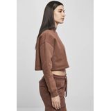 Urban Classics - Oversized Sweat High Neck Crew bark Crop Sweater/Trui - Bruin