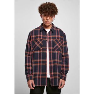 Urban Classics Heavy Long Oversized Checked Overhemd Met Lange Mouwen