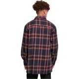 Urban Classics - Heavy Long Oversized Checked - Overhemd - Blauw/Oranje