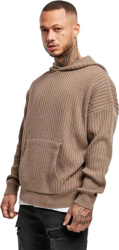 Urban Classics - Knitted Hoodie - Groen - 100% Acryl