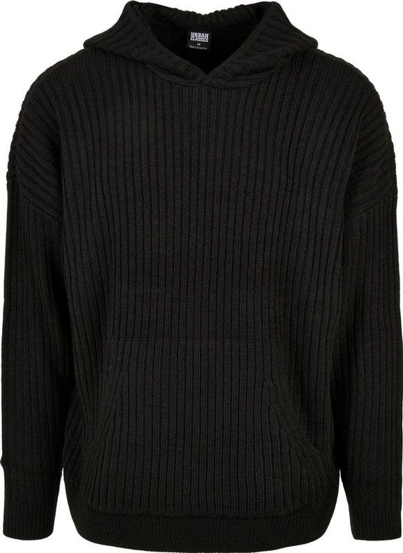 Urban Classics - Knitted Hoodie - Zwart - Gebreide Trui