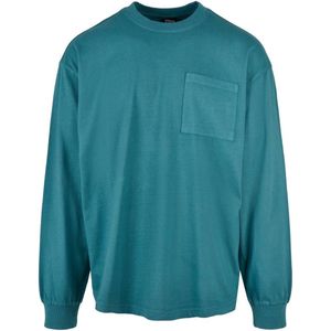 Urban Classics - Pigment Dyed Pocket Longsleeve shirt - Blauw