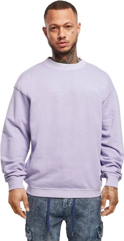 Urban Classics - Pigment Dyed Crewneck - Trui - Paars