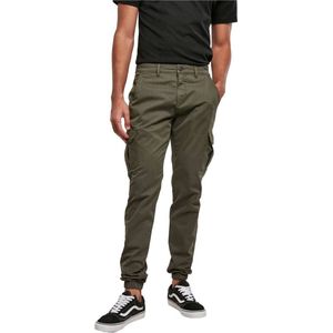 Urban Classics - AOP Glencheck Jog Cargobroek   Groen