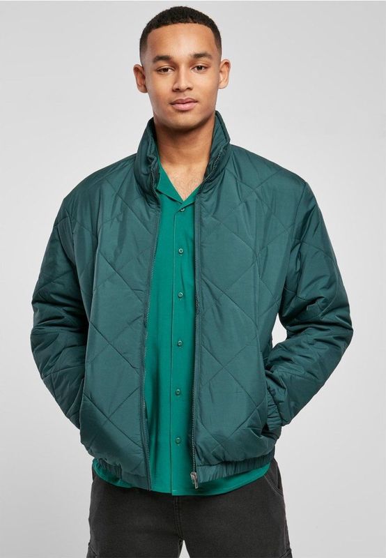 Urban Classics Heren Diamond Quilted Short Jacket, groen, S