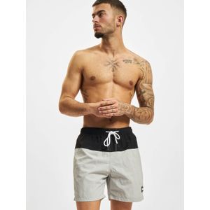 Urban Classics - Blokshorts - Sneldrogende Zwembroek - Lichtgrijs/Zwart - XL