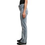 Urban Classics Damen Ladies High Waist Straight Slit Denim Pants Tintedlightbluewashed